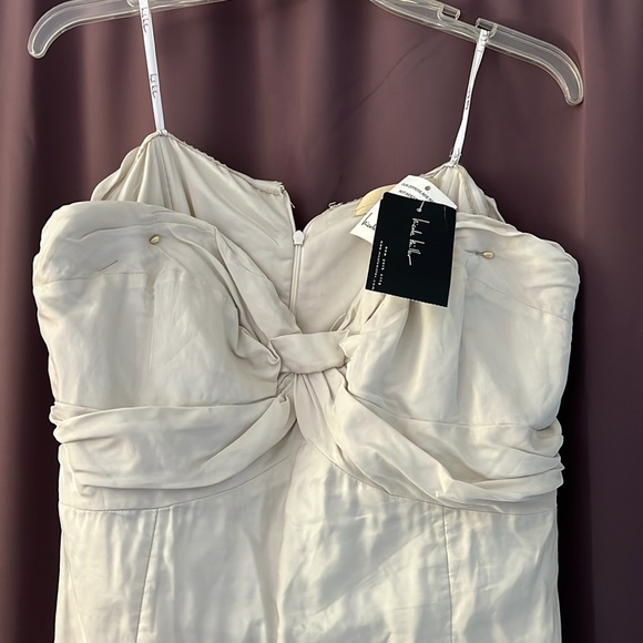 Nicole Miller HG0015 Wedding dress Metallic taffeta NWT  twist front veil 16 - Picture 2 of 16